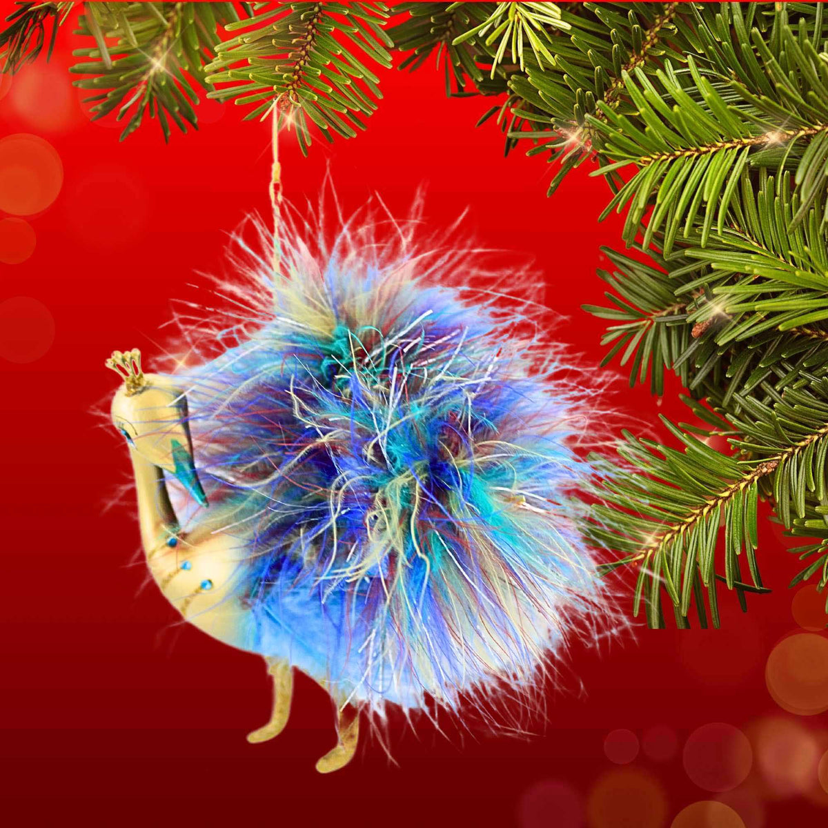 De Carlini Italian Ornaments Peacock Royale - - SBKGifts.com