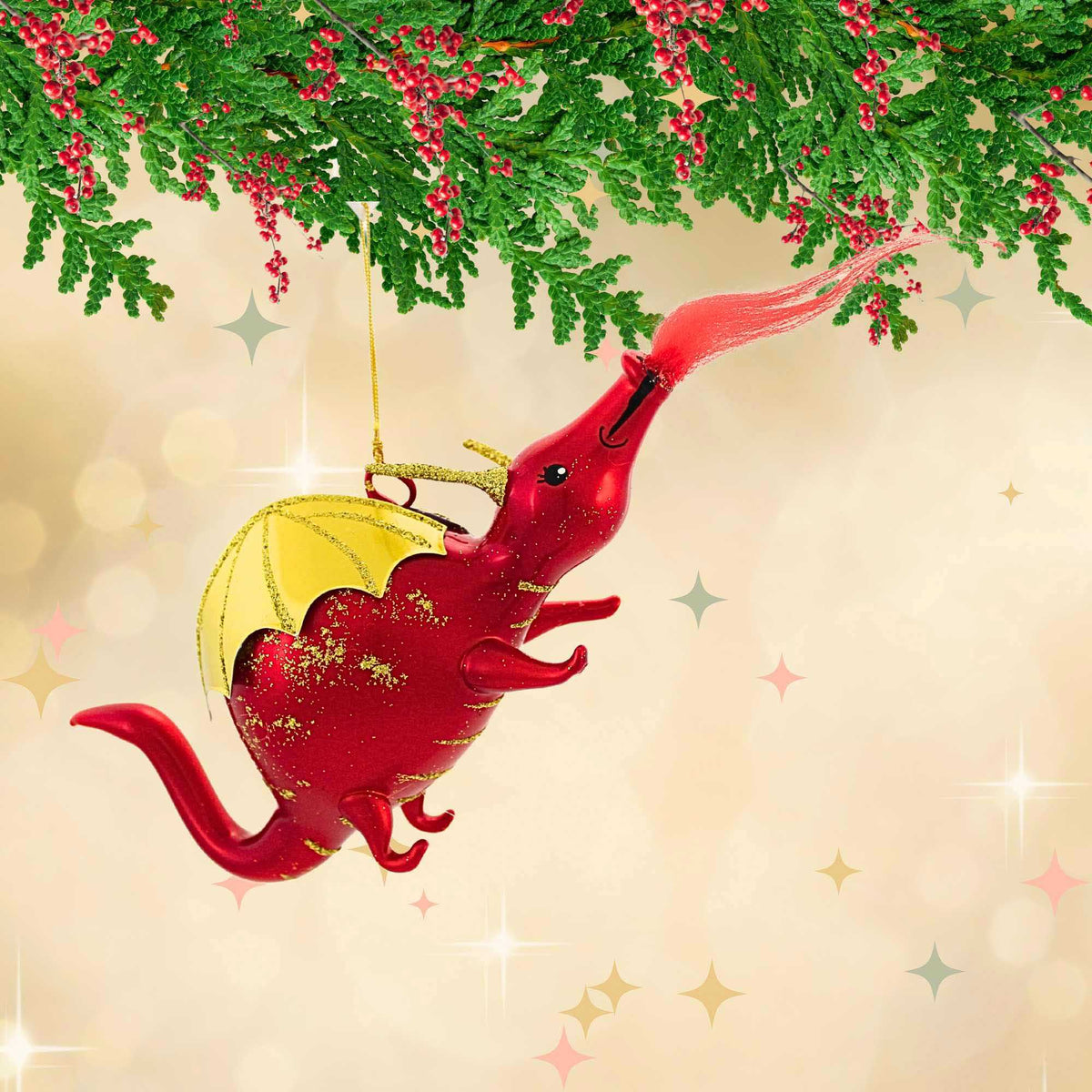 De Carlini Italian Ornaments Solfare's Fiery - - SBKGifts.com