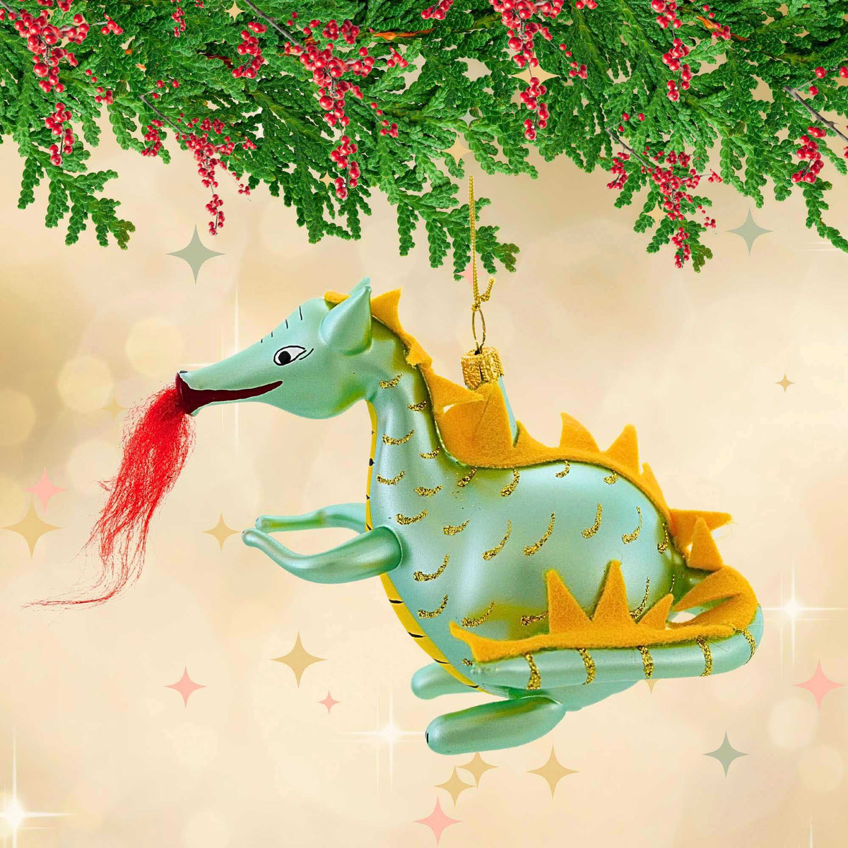 De Carlini Italian Ornaments Glissara Dragon - - SBKGifts.com