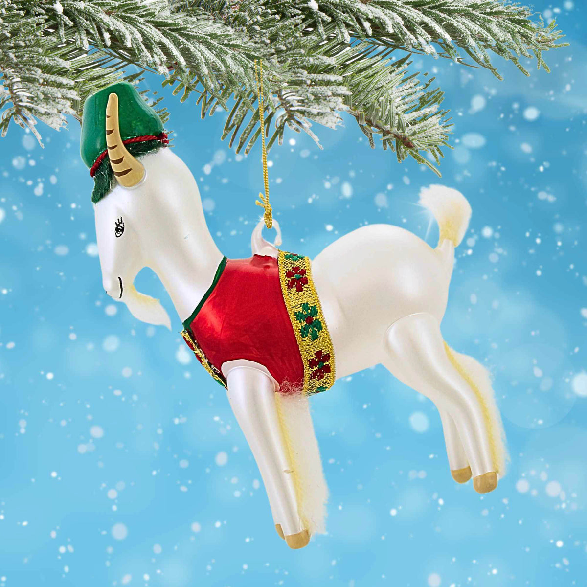 De Carlini Italian Ornaments Gustavo The Goat - - SBKGifts.com