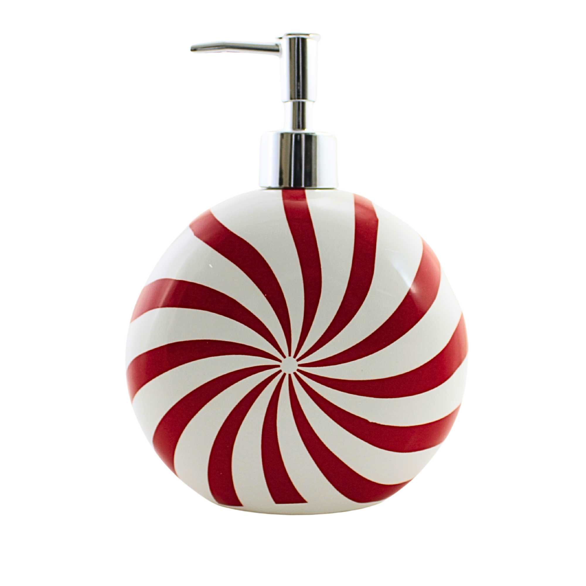オリジナル　Peppermint Parlour - 7インチ Transpac 7.50In Peppermint Swirl Soap Dispenser, , Holiday