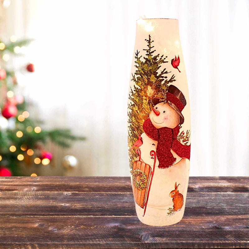 Stony Creek Delightful Snowman Pre-Lit Giant Vase - - SBKGifts.com