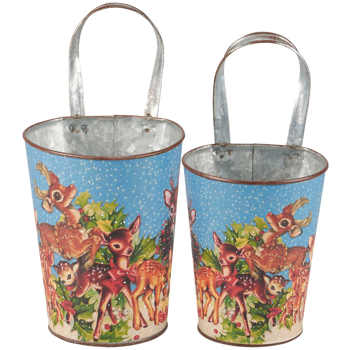 (63525) Christmas Deer Wall Bucket Set