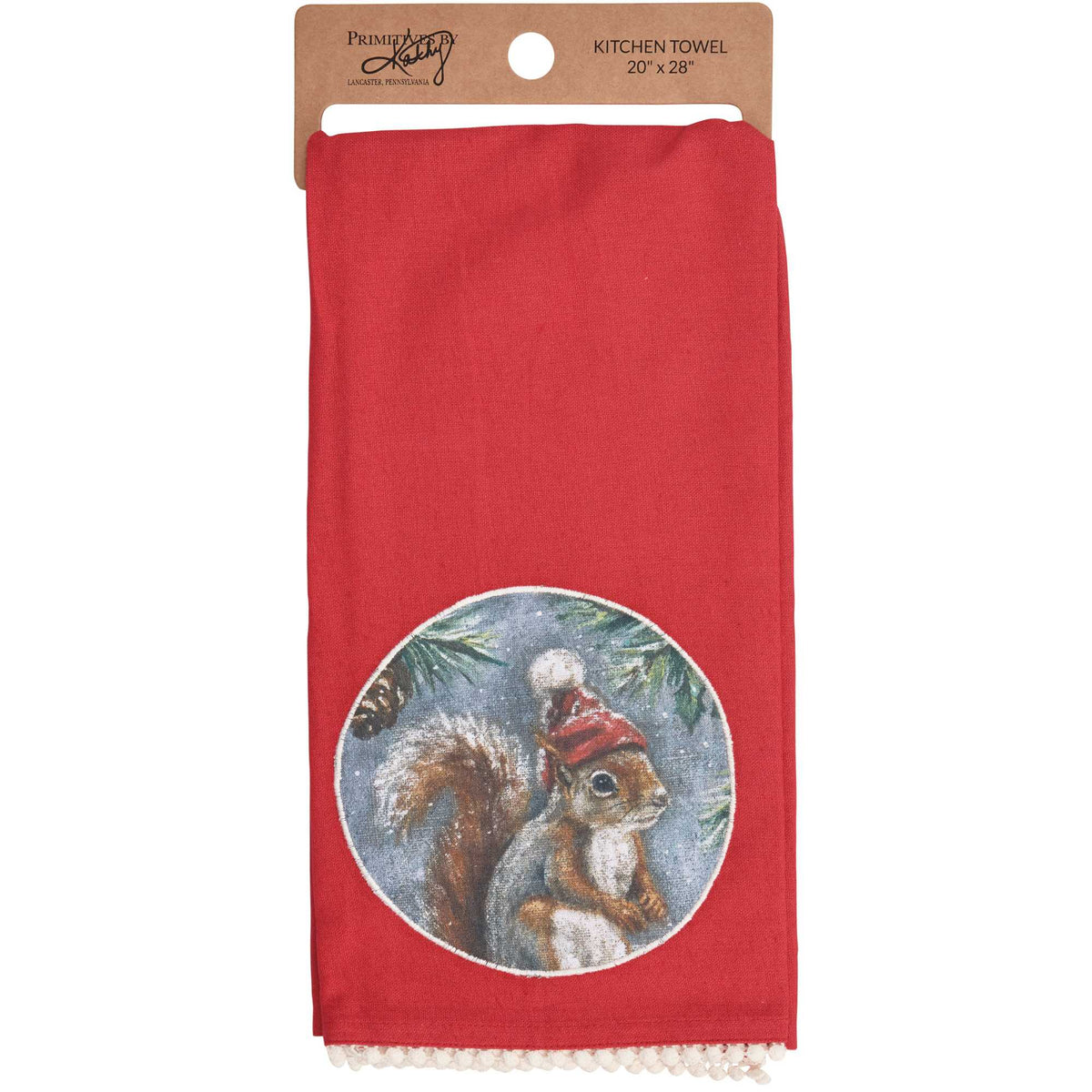 (63557) Winter Squirrel Kitchen Towel