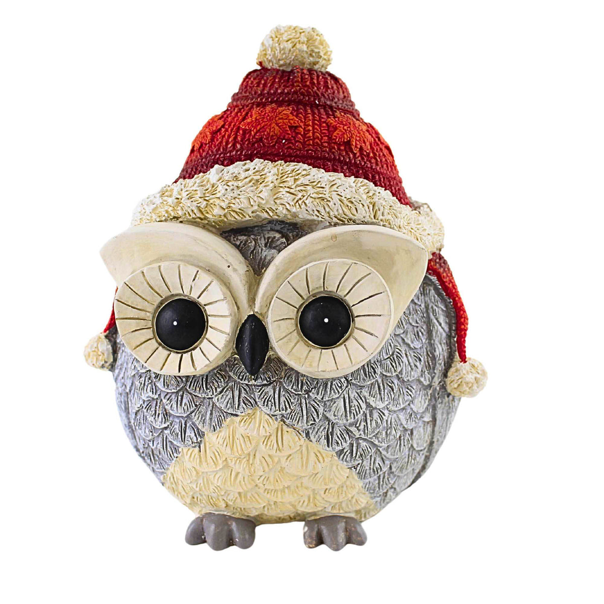 (63565) Pudgy Owl With Santa Hat