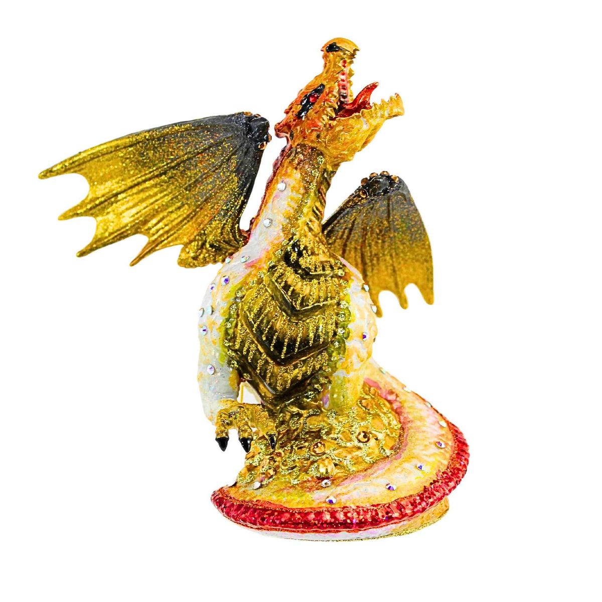 (63573) Crystal Dragon On Treasure Ornament