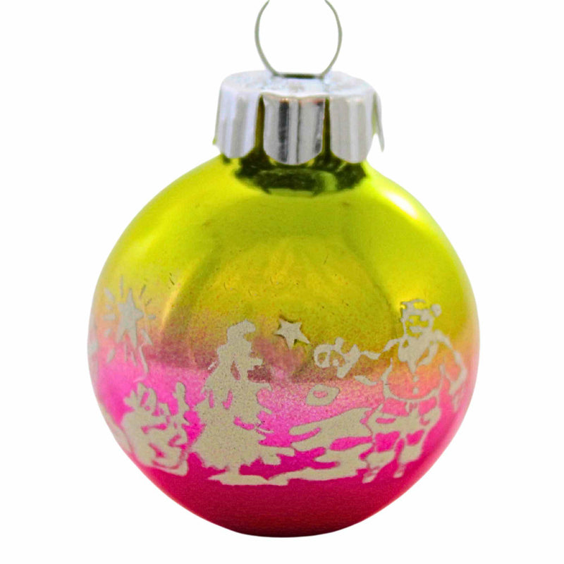 Christopher Radko Flocked Rounds - - SBKGifts.com