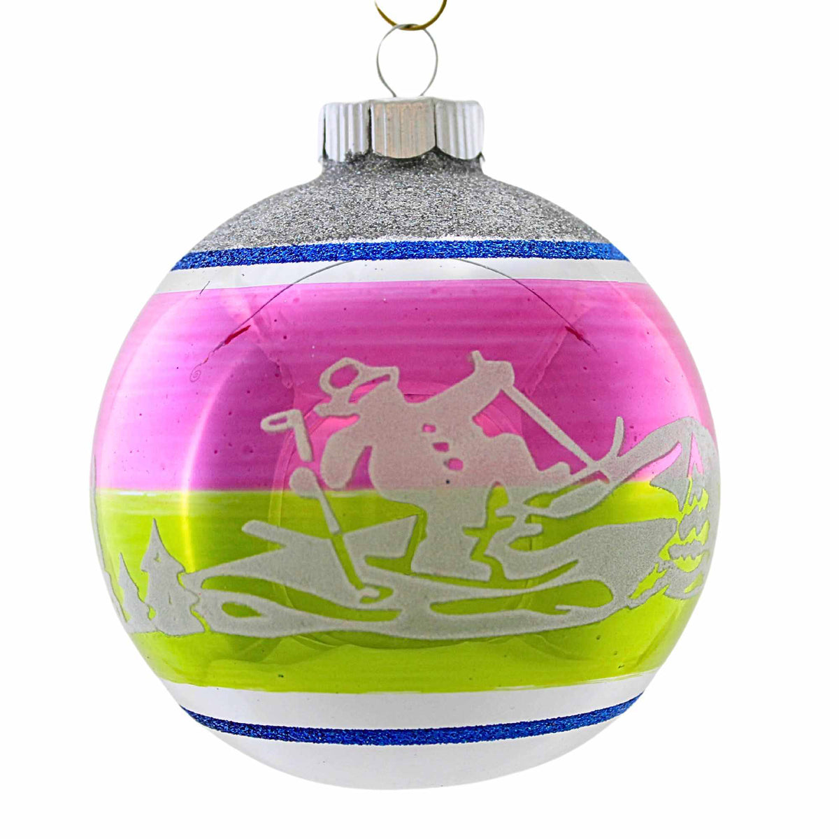 (63733) Snowman Ski Flocked Ball