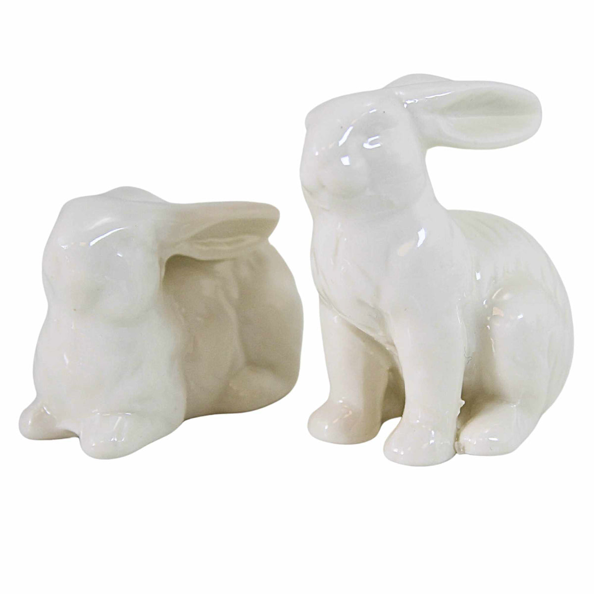 K & K Interiors White Bunnies Set/4 - - SBKGifts.com