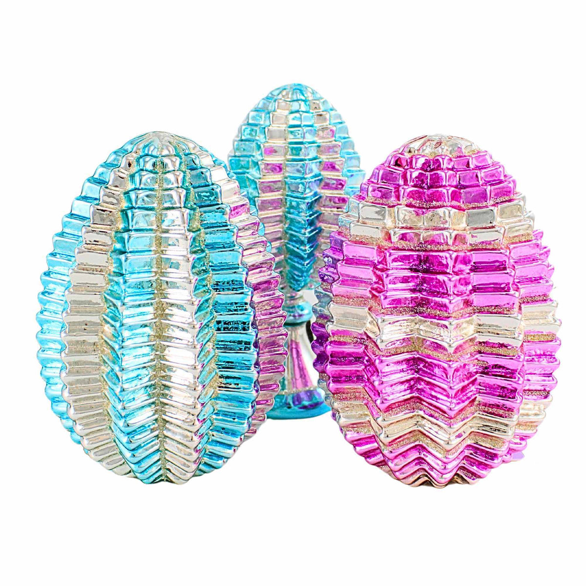 One Hundred 80 Degrees Geometric Eggs & Pedestal 3 Pc - - SBKGifts.com