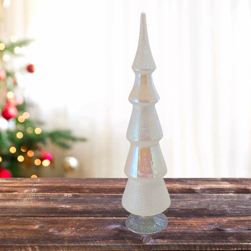 Cody Foster Single White Glass Hued Tree - - SBKGifts.com