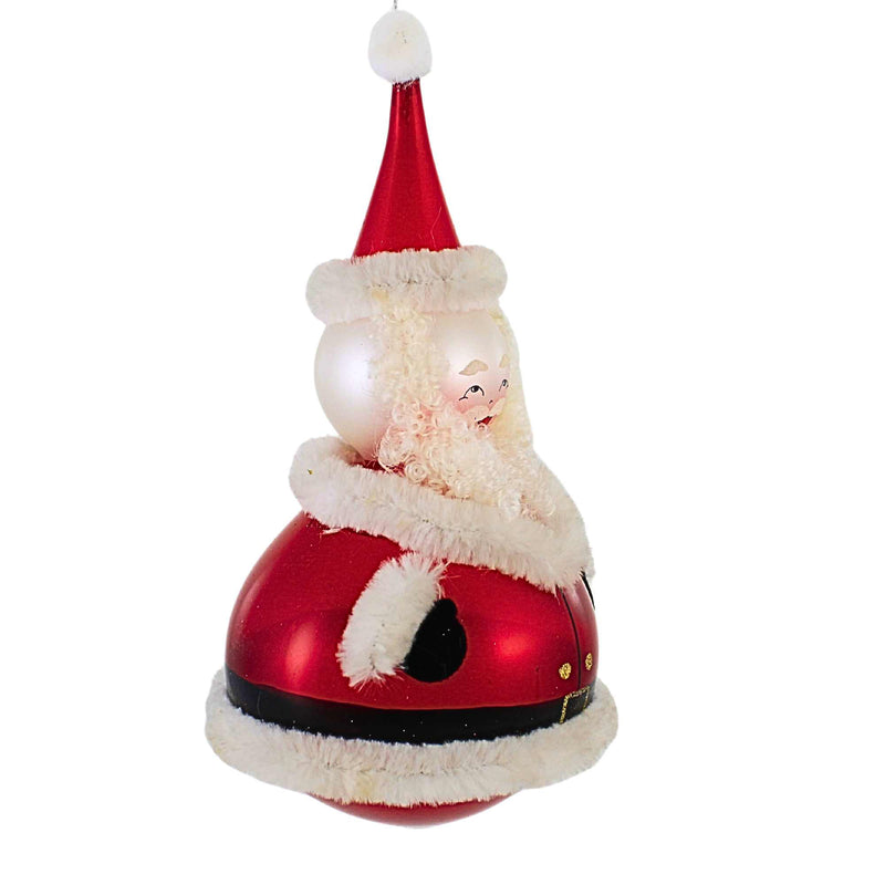 De Carlini Italian Ornaments Santa Tumble Top - - SBKGifts.com