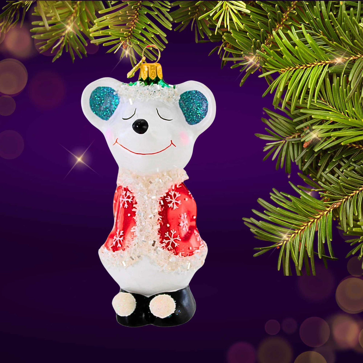 The Ornament King Shy Winter Mouse - - SBKGifts.com