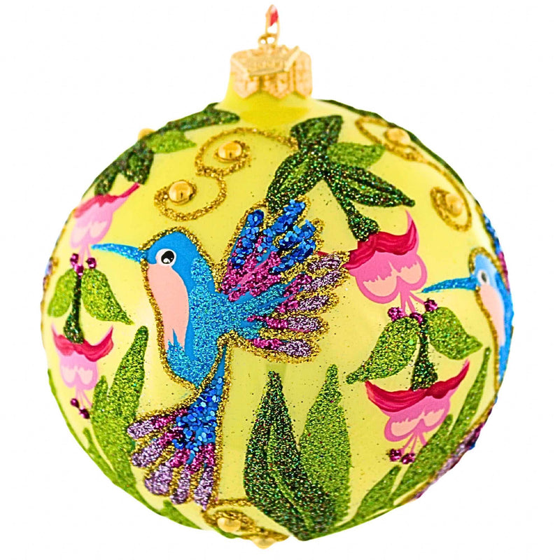Ornament King Frosty Feathers Yellow - - SBKGifts.com