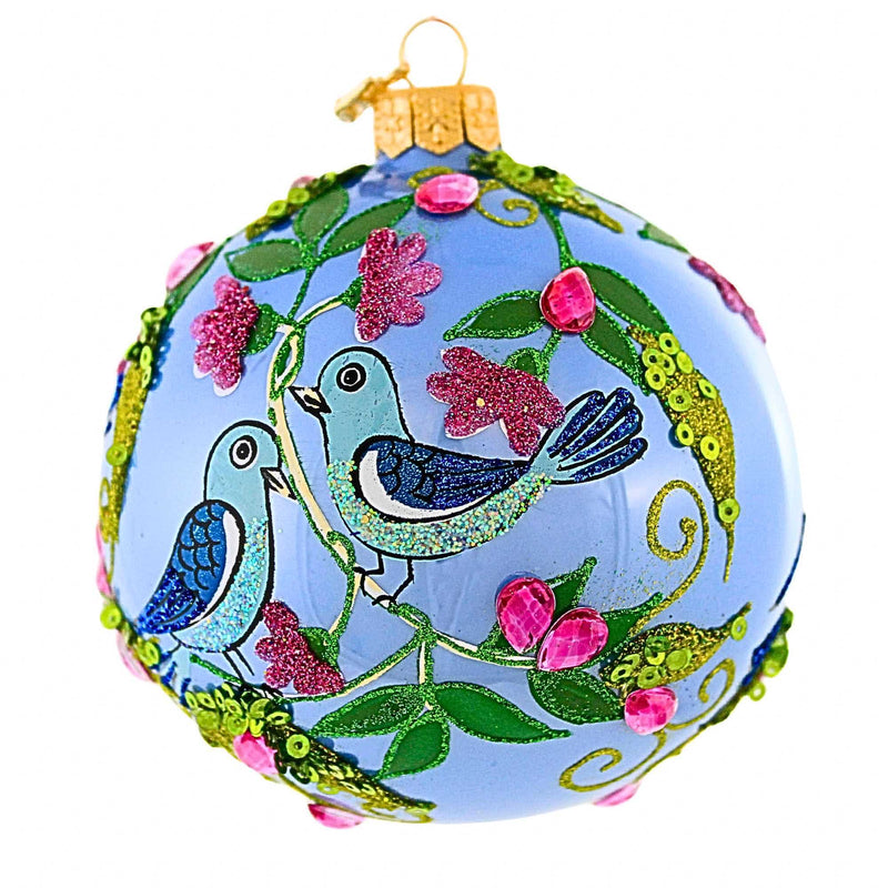 Ornament King Frosty Feathers Blue - - SBKGifts.com