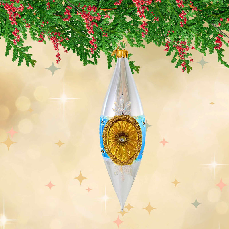 Ornament King Crystal Drops Blue - - SBKGifts.com