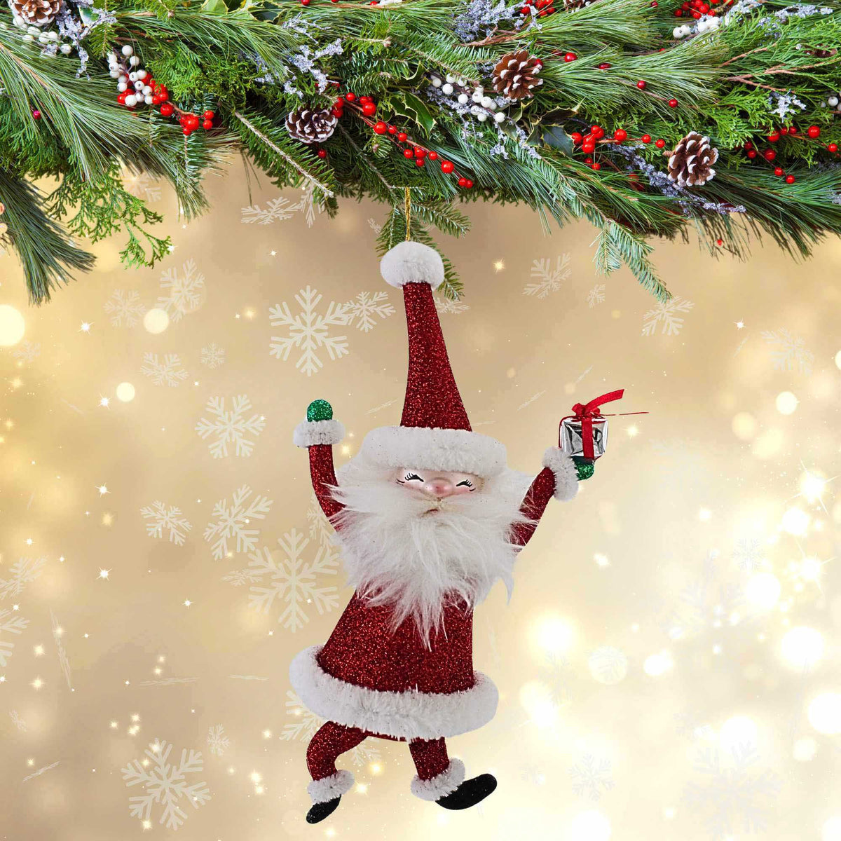 De Carlini Italian Ornaments Jolly Gift Jig - - SBKGifts.com