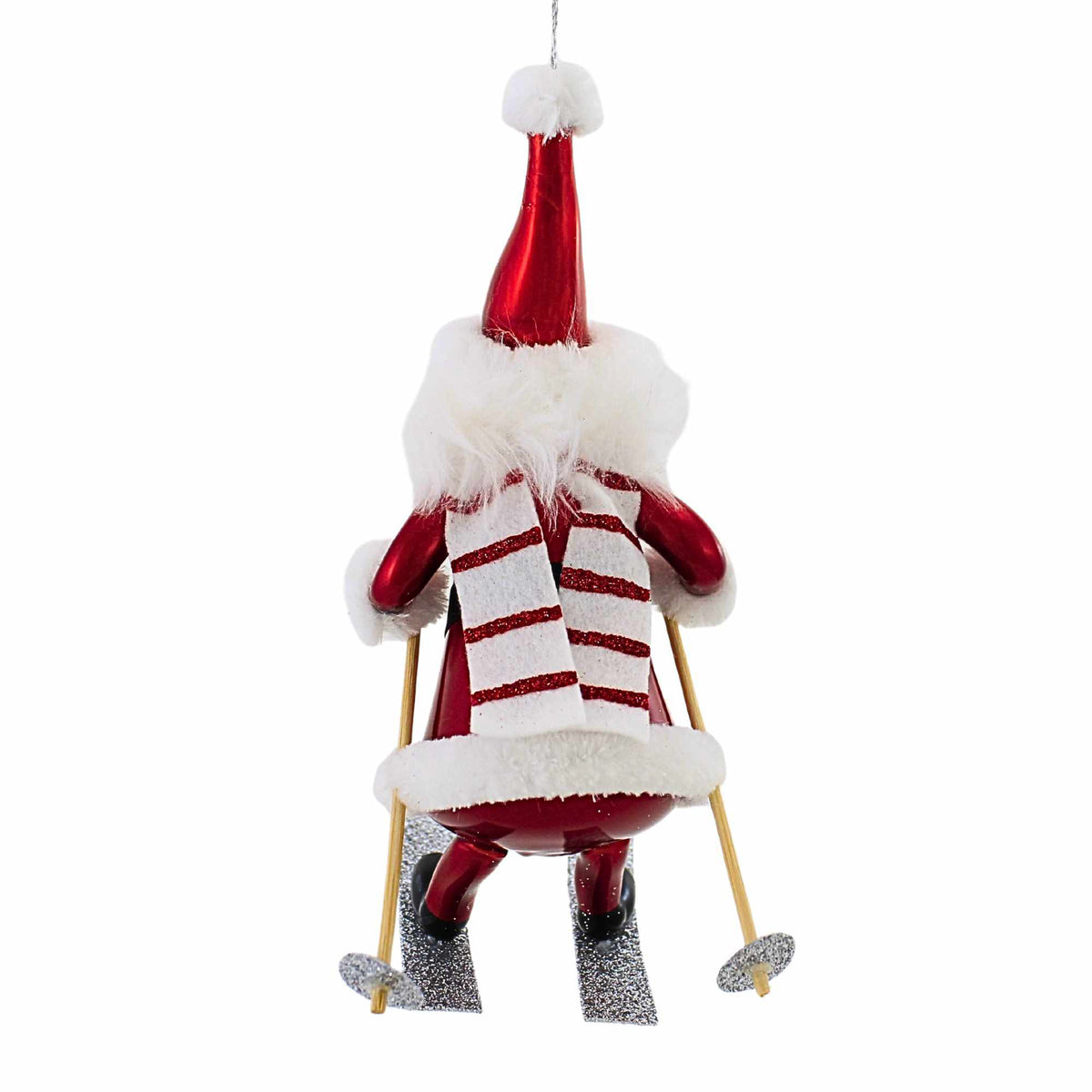 De Carlini Italian Ornaments Windy Whiskers Santa - - SBKGifts.com