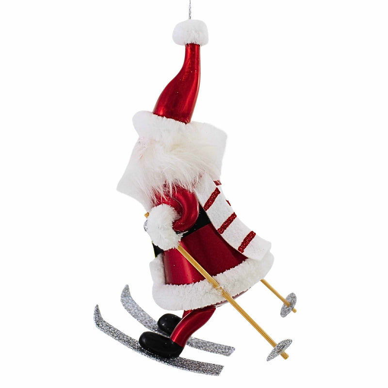 De Carlini Italian Ornaments Windy Whiskers Santa - - SBKGifts.com