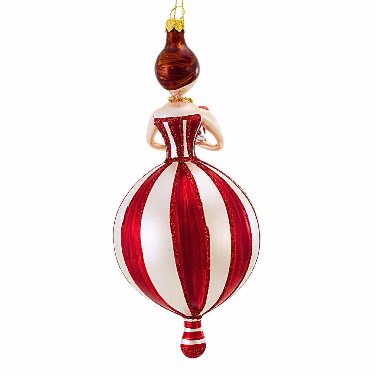 De Carlini Italian Ornaments Dottie Merristripe - - SBKGifts.com