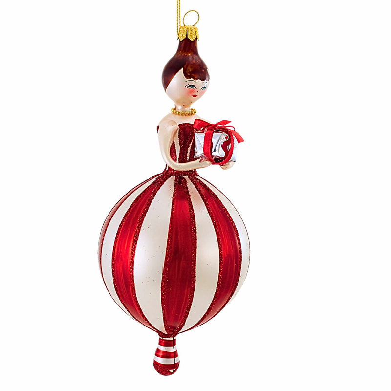 De Carlini Italian Ornaments Dottie Merristripe - - SBKGifts.com