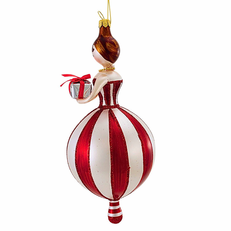 De Carlini Italian Ornaments Dottie Merristripe - - SBKGifts.com