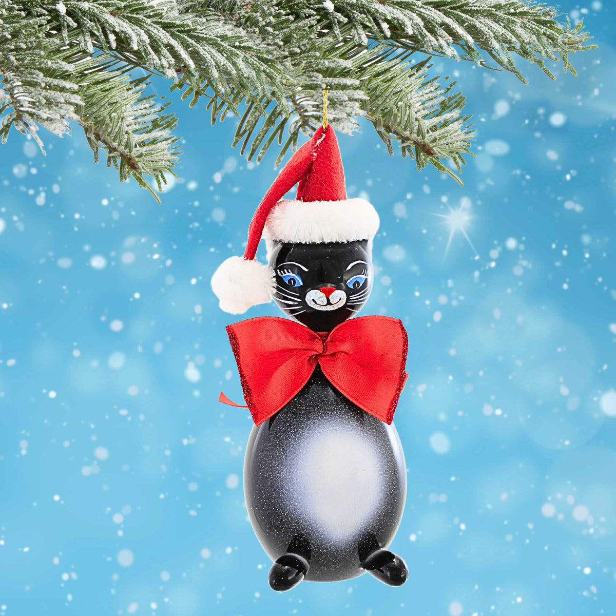 De Carlini Italian Ornaments Mittens Claus - - SBKGifts.com