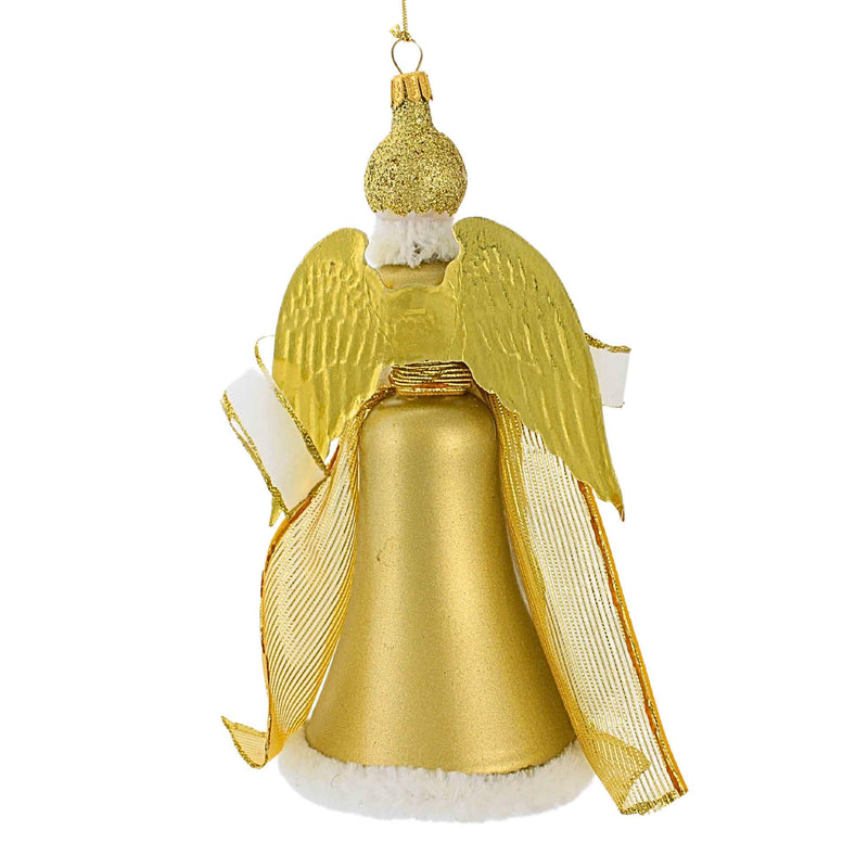 De Carlini Italian Ornaments Peace On Earth Lux Angel - - SBKGifts.com