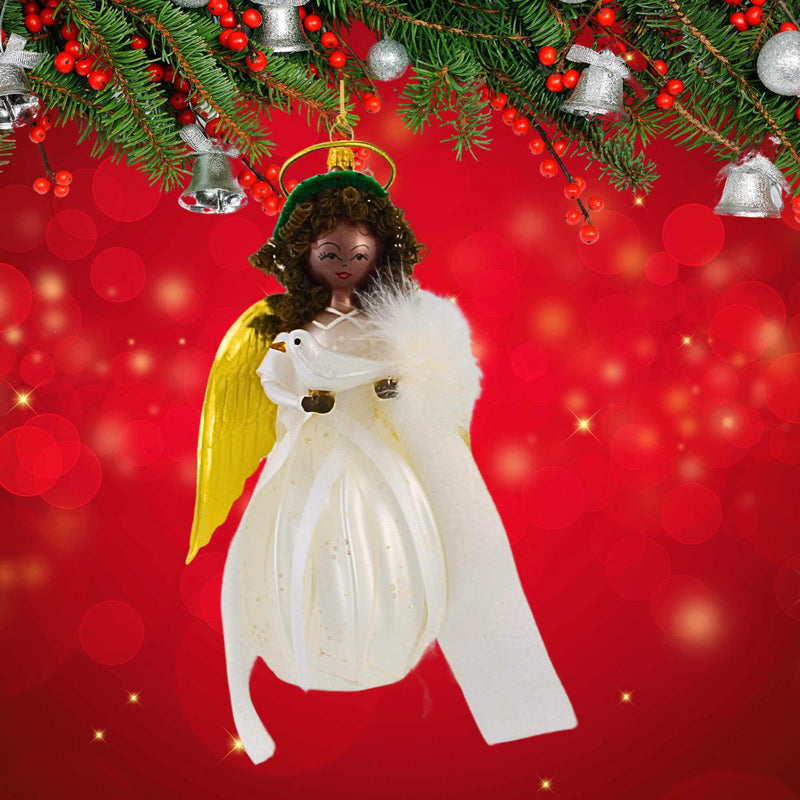 De Carlini Italian Ornaments Constance With Peace Dove - - SBKGifts.com