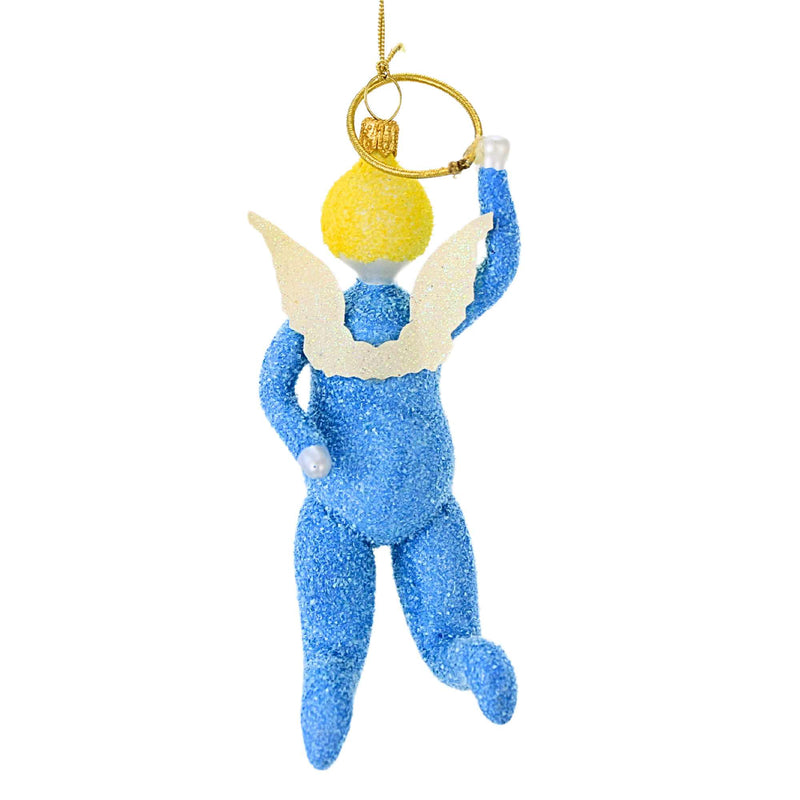 De Carlini Italian Ornaments Baby Blue Angel - - SBKGifts.com