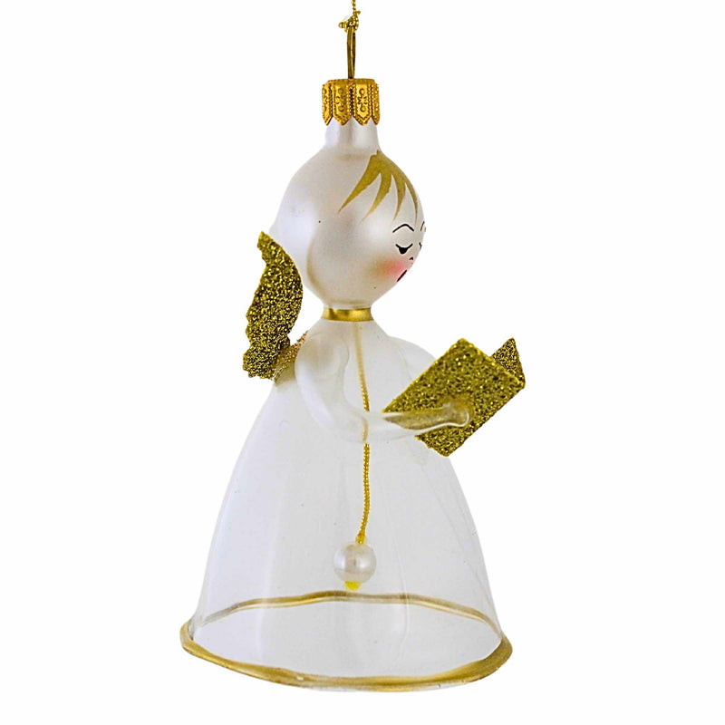 De Carlini Italian Ornaments Goldie Bell Sings - - SBKGifts.com