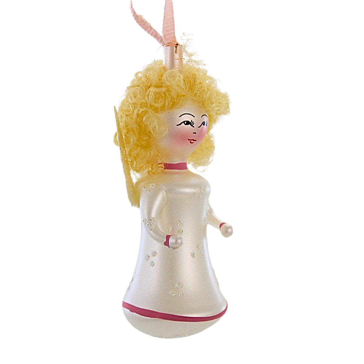 De Carlini Italian Ornaments Angelina In Pink - - SBKGifts.com