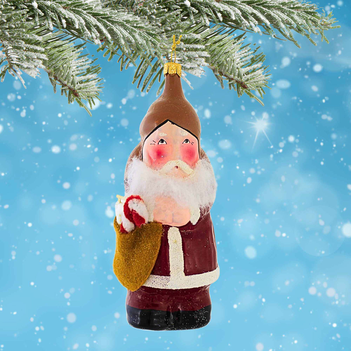 De Carlini Italian Ornaments Babbo Natale 1970S Vintage Skate - - SBKGifts.com