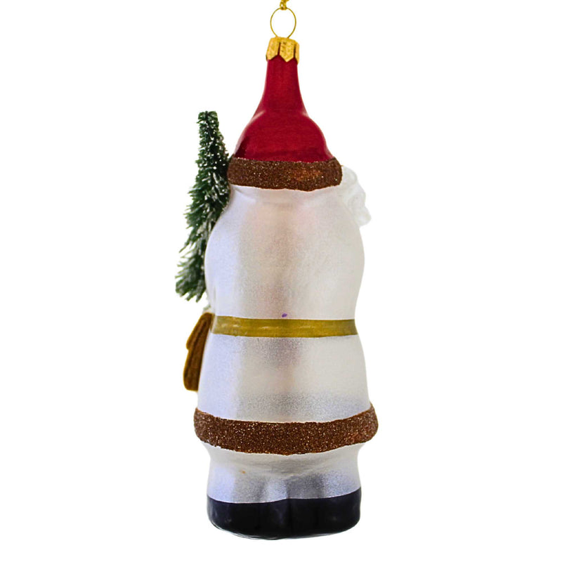 De Carlini Italian Ornaments Silver Bells Santa - - SBKGifts.com
