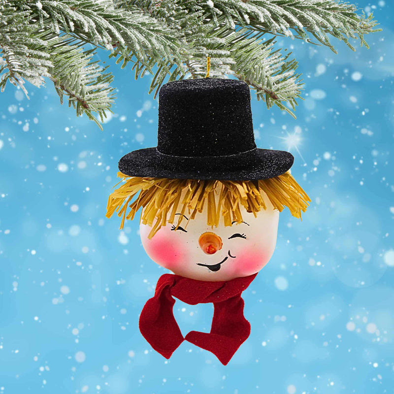 De Carlini Italian Ornaments Snowball Sam - - SBKGifts.com
