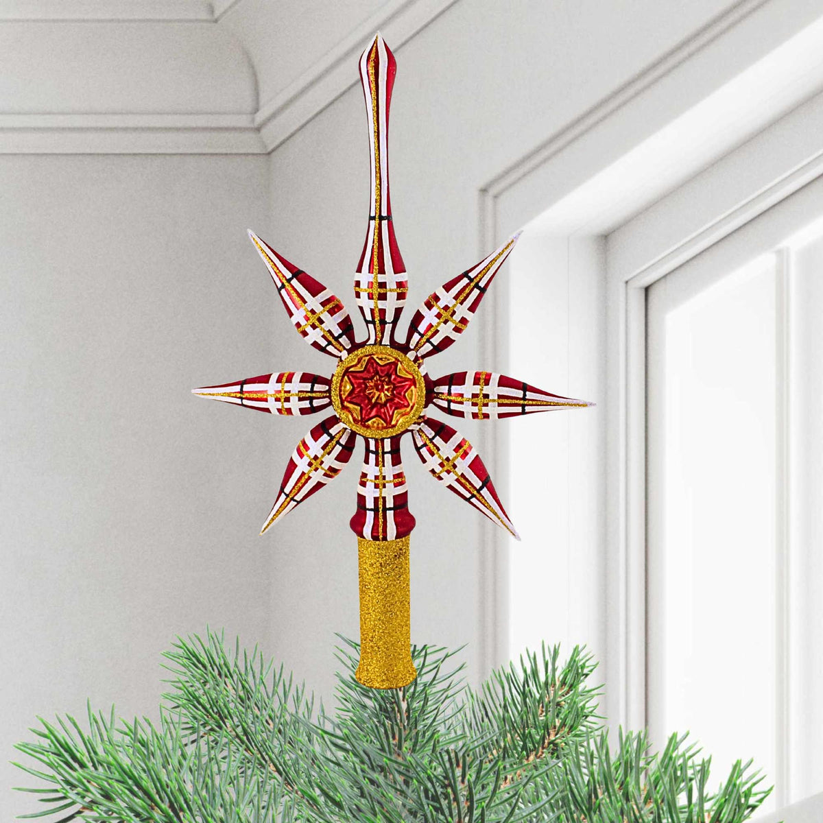Blubom Scottish Tartan Star Tree Topper - - SBKGifts.com
