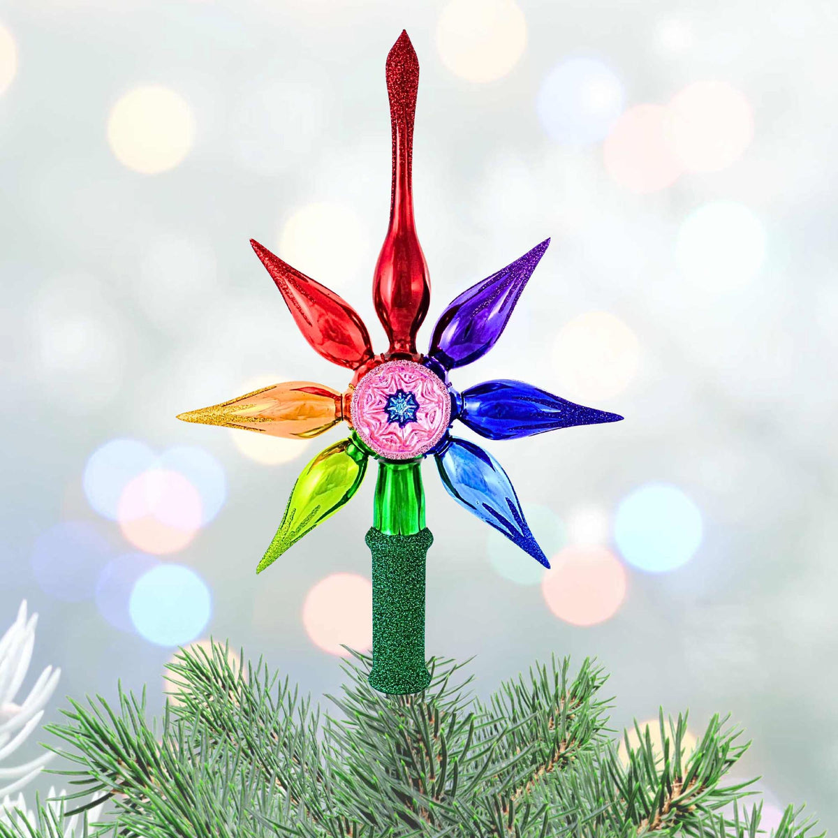 Blubom Rainbow Tree Topper With Reflector - - SBKGifts.com
