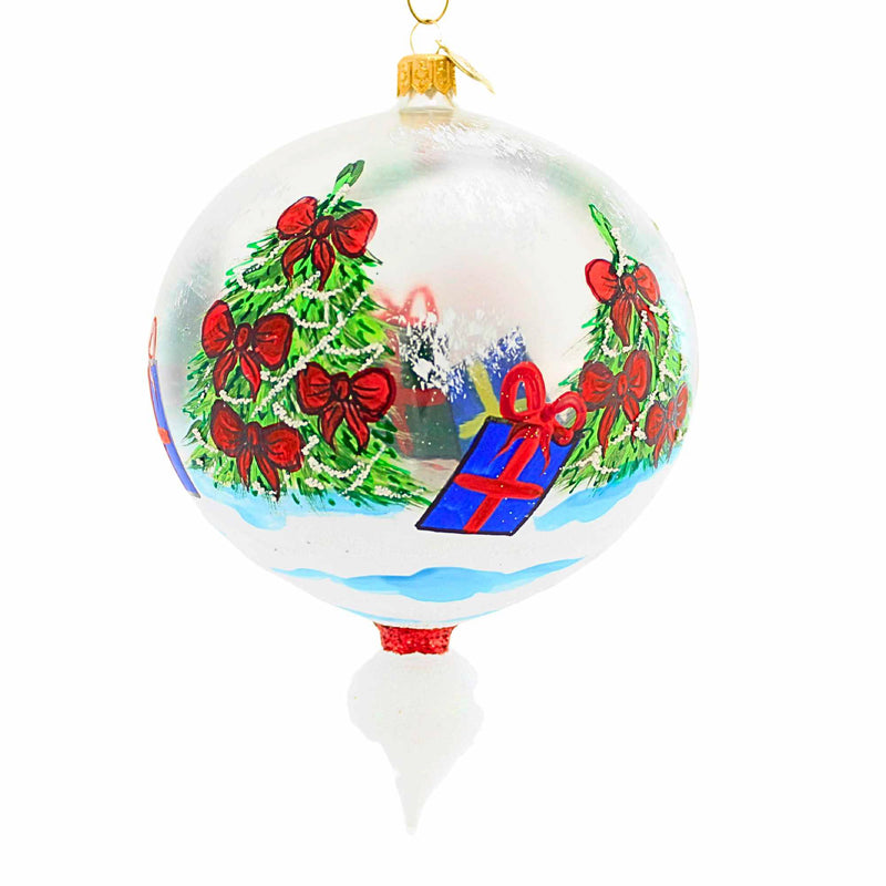 Morawski 3D Santa In Glass Ball - - SBKGifts.com