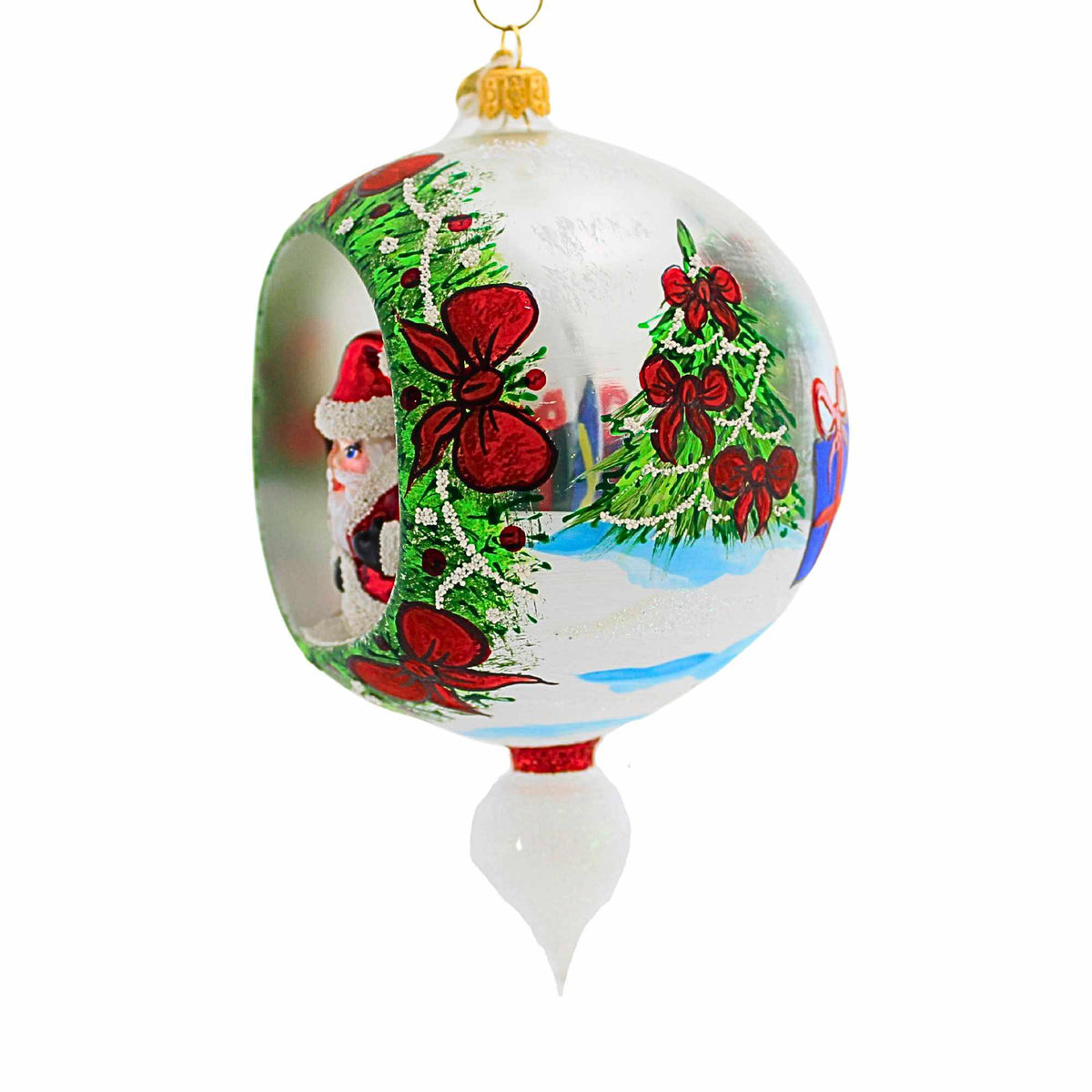 Morawski 3D Santa In Glass Ball - - SBKGifts.com