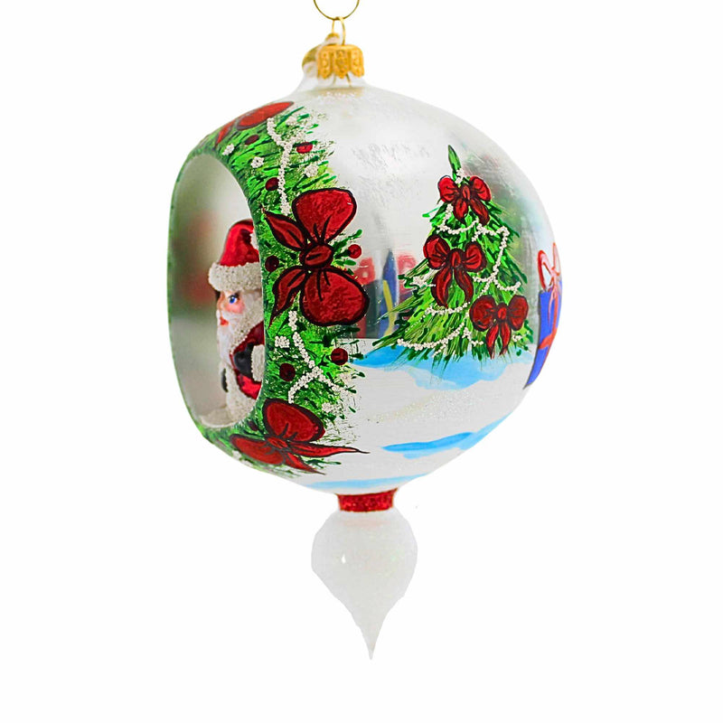 Morawski 3D Santa In Glass Ball - - SBKGifts.com