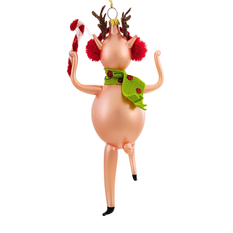 De Carlini Italian Ornaments Peppermint Prancer - - SBKGifts.com