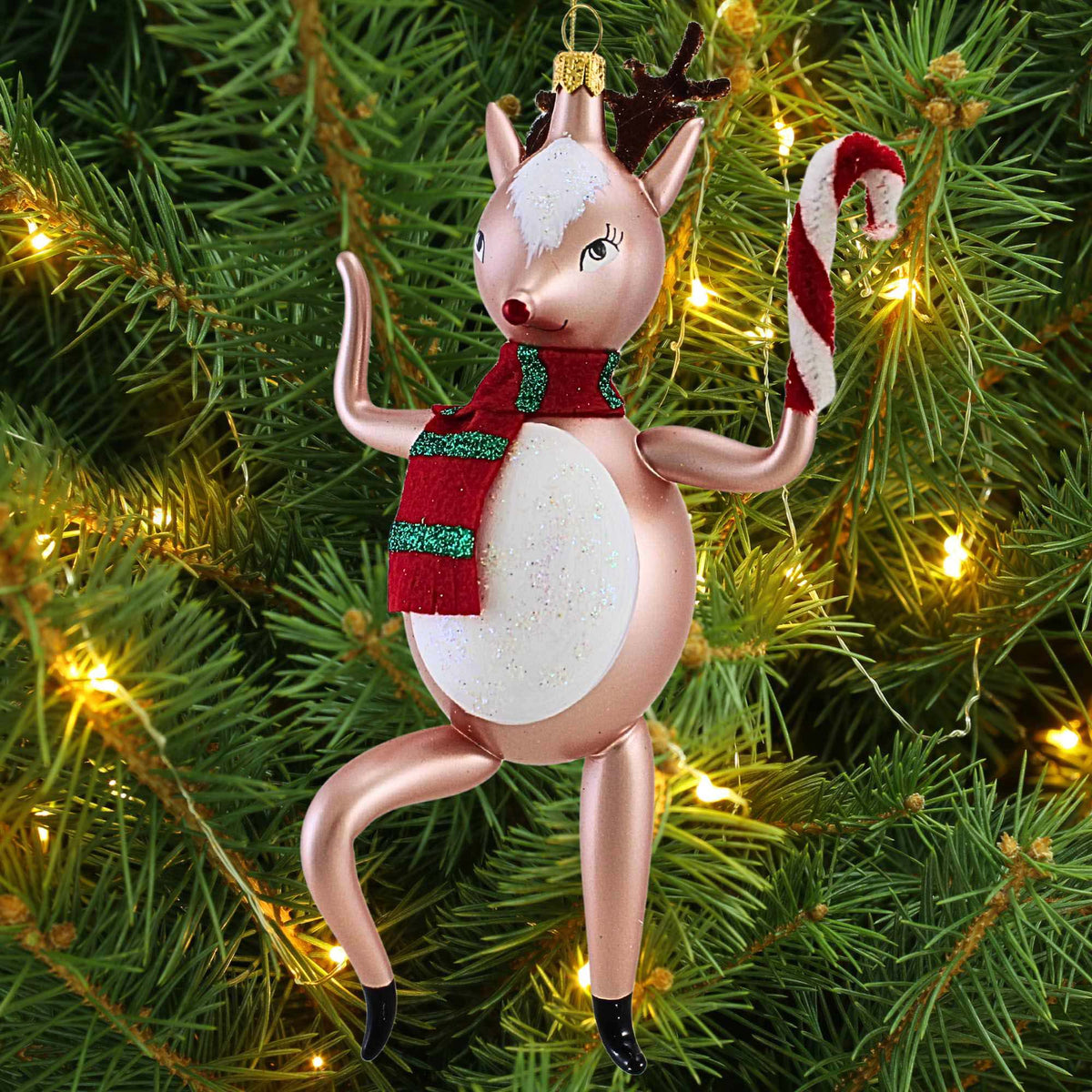 De Carlini Italian Ornaments Jolly Jinglebuck - - SBKGifts.com