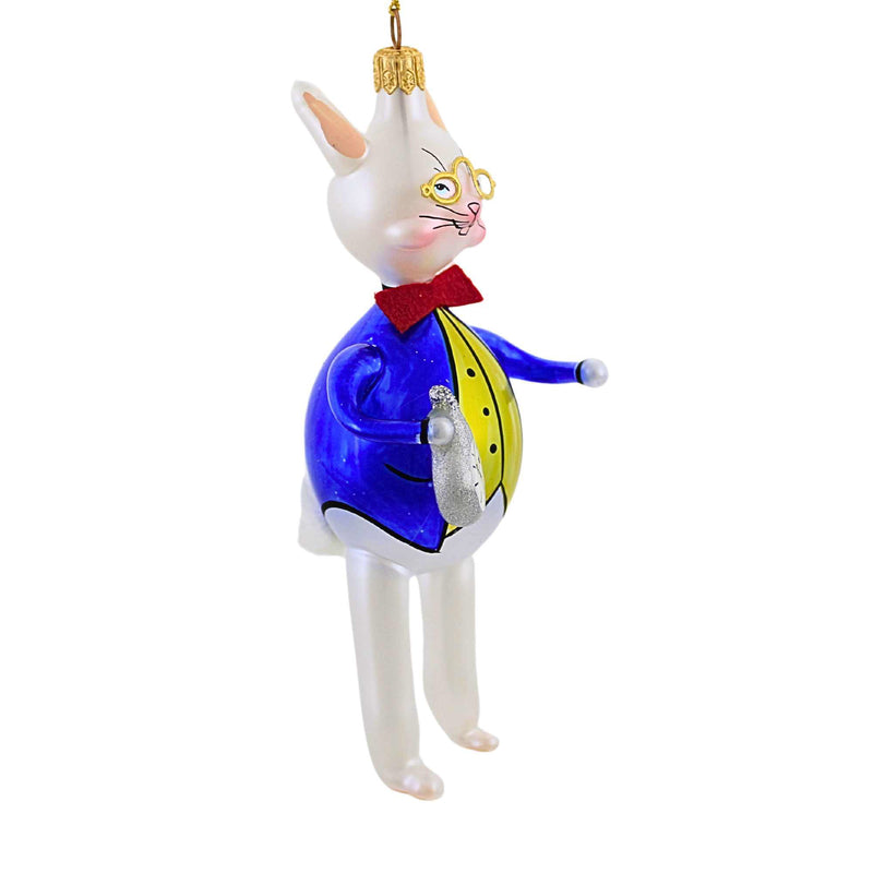 De Carlini Italian Ornaments The Hatter's Hare - - SBKGifts.com