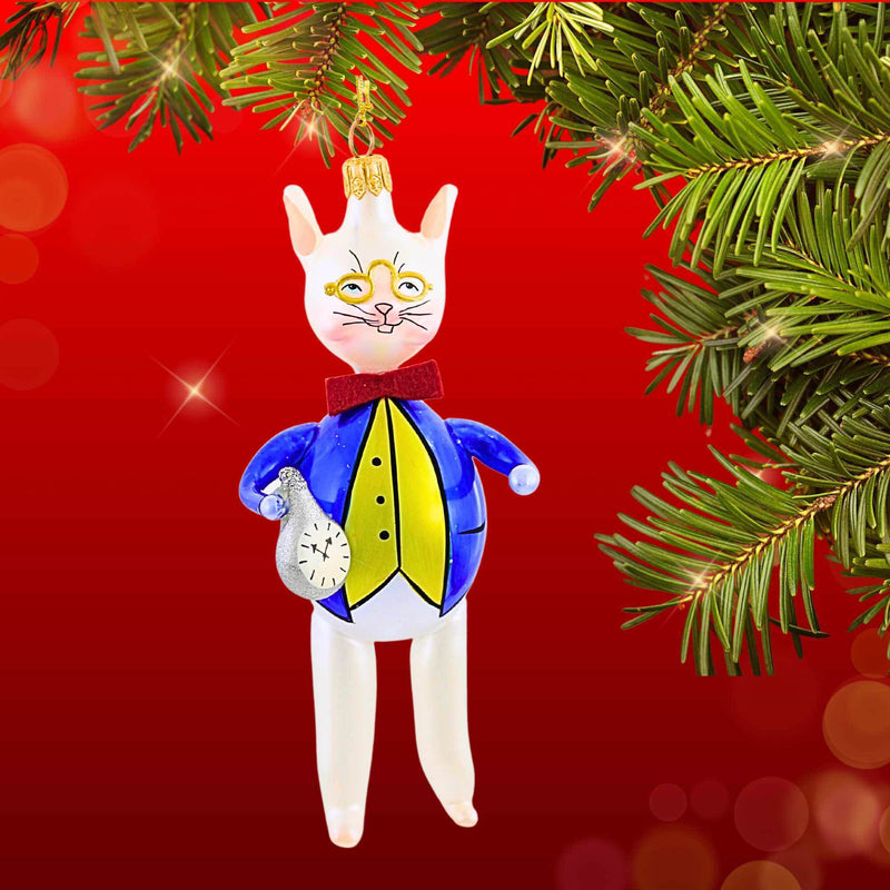 De Carlini Italian Ornaments The Hatter's Hare - - SBKGifts.com
