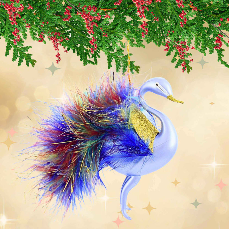 De Carlini Italian Ornaments Winter Plumiera - - SBKGifts.com