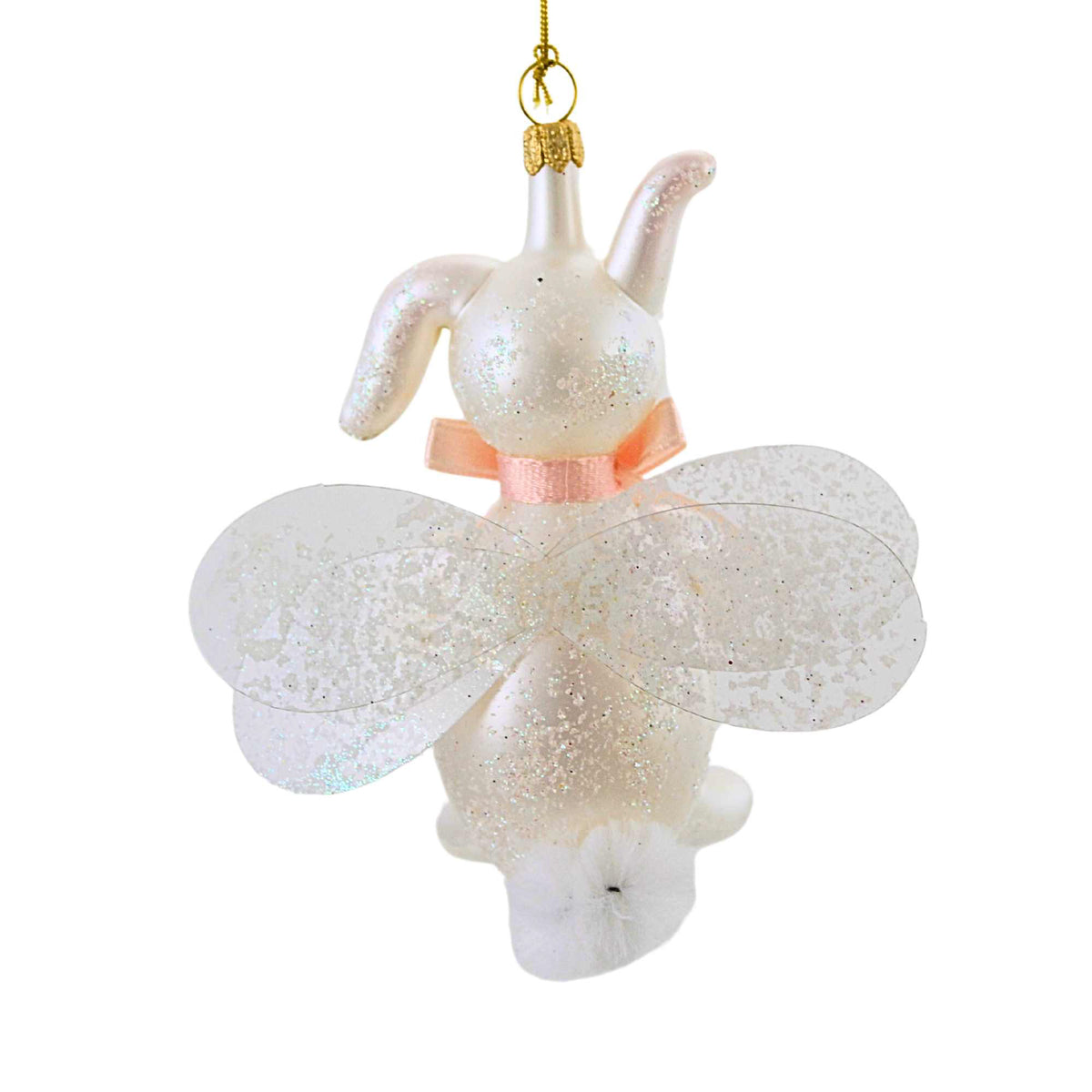 De Carlini Italian Ornaments Strawbelle Bunny Kiss - - SBKGifts.com