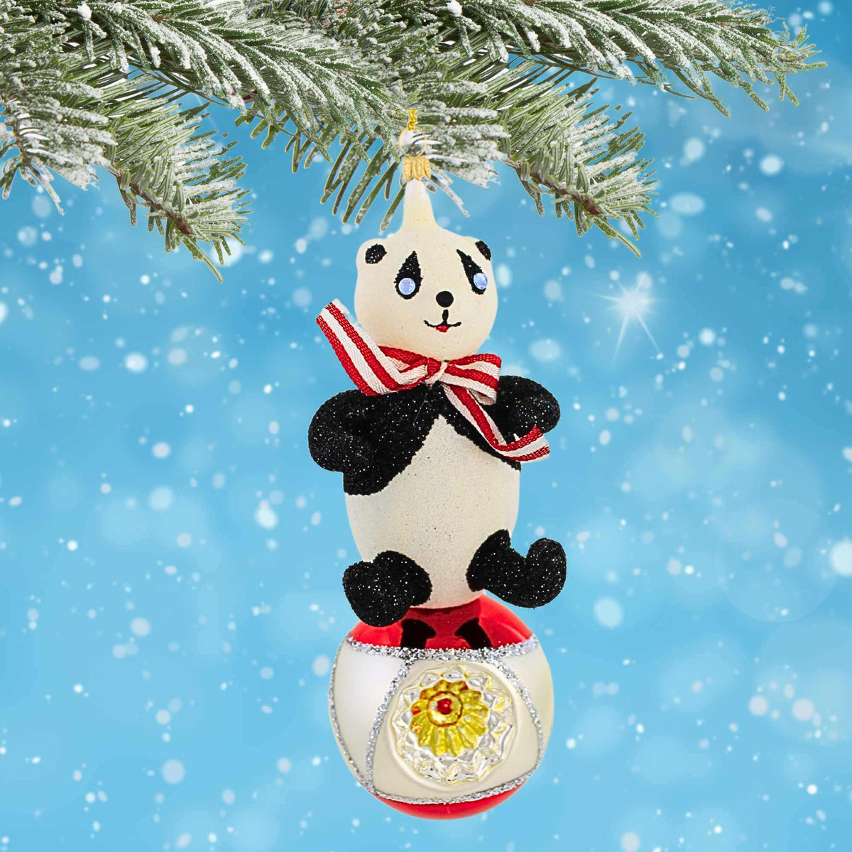 De Carlini Italian Ornaments Panda Pop - - SBKGifts.com