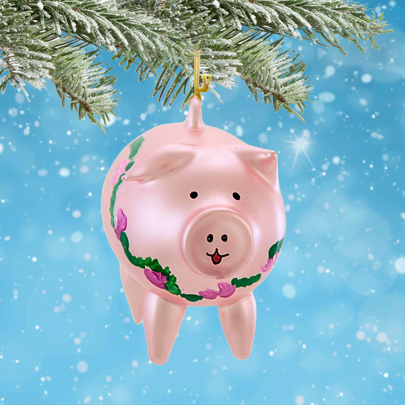 De Carlini Italian Ornaments Rosy Pig - - SBKGifts.com