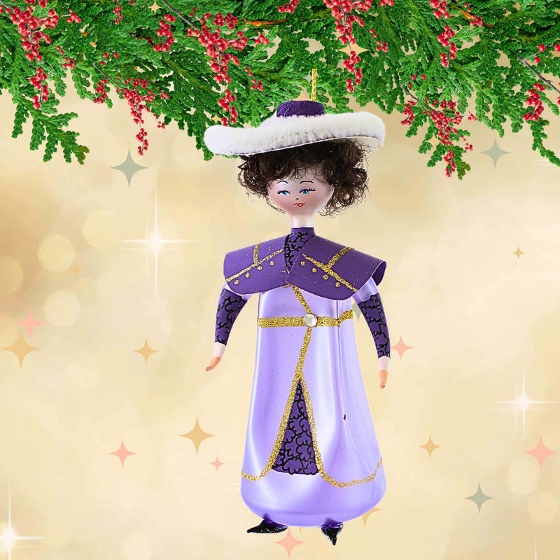 De Carlini Italian Ornaments Lady Lavender - - SBKGifts.com