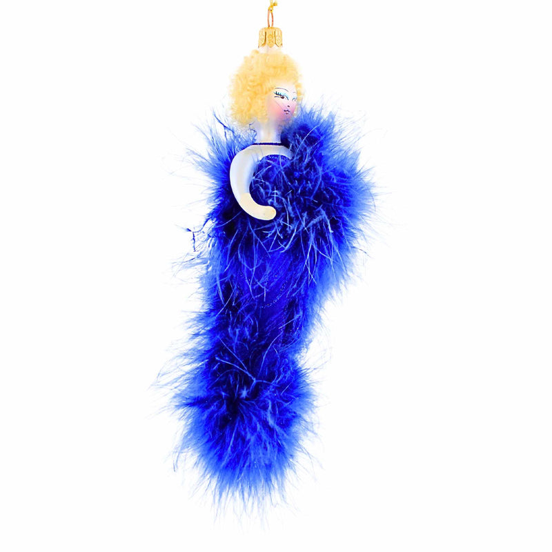 De Carlini Italian Ornaments Dame Devine In Sapphire - - SBKGifts.com